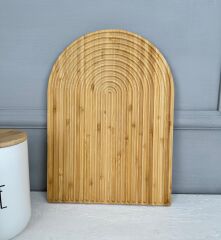BAMBU GÖKKUŞAĞI MODEL DEKORATİF SUNUM TAHTASI