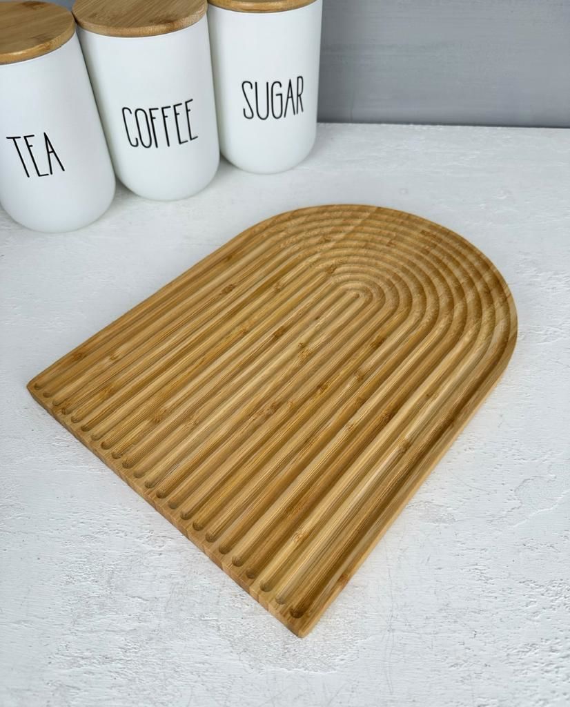 BAMBU GÖKKUŞAĞI MODEL DEKORATİF SUNUM TAHTASI