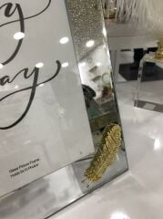 AYNALI ÇERÇEVE YAPRAK GOLD BÜYÜK