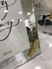 AYNALI ÇERÇEVE YAPRAK GOLD KÜÇÜK