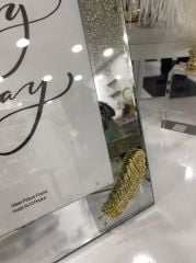 AYNALI ÇERÇEVE YAPRAK GOLD KÜÇÜK