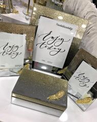 AYNALI ÇERÇEVE YAPRAK GOLD KÜÇÜK