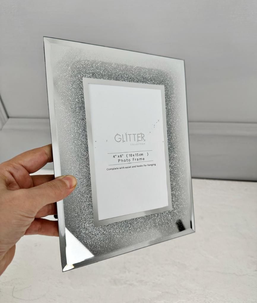 AYNALI SİMLİ ÇERÇEVE GÜMÜŞ 10X15 CM