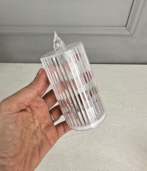 SİLİNDİR MODEL PİLLİ LED MUM 13 CM