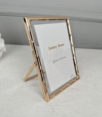 BAMBU DESEN LÜKS METAL ÇERÇEVE GOLD 10X15 CM