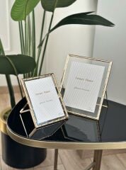 BAMBU DESEN LÜKS METAL ÇERÇEVE GOLD 10X15 CM