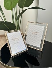 BAMBU DESEN LÜKS METAL ÇERÇEVE GOLD 10X15 CM