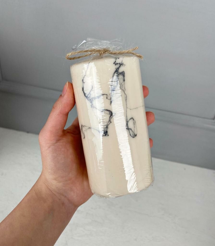 3'LÜ MERMER DESEN KOKULU MUM SETİ KREM