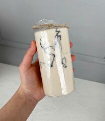 3'LÜ MERMER DESEN KOKULU MUM SETİ KREM
