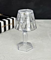 2'Lİ ABAJUR MODEL MİNİ LED MASA LAMBASI ELMAS 12 CM