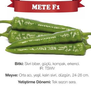 Mete F1 - Acı Kalın Sivri Biber Tohumu