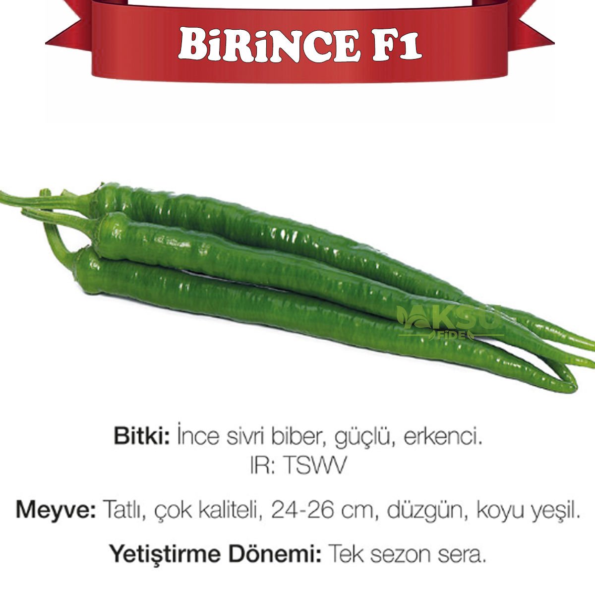 Birince F1 Tatlı İnce Sivri Biber Fidesi