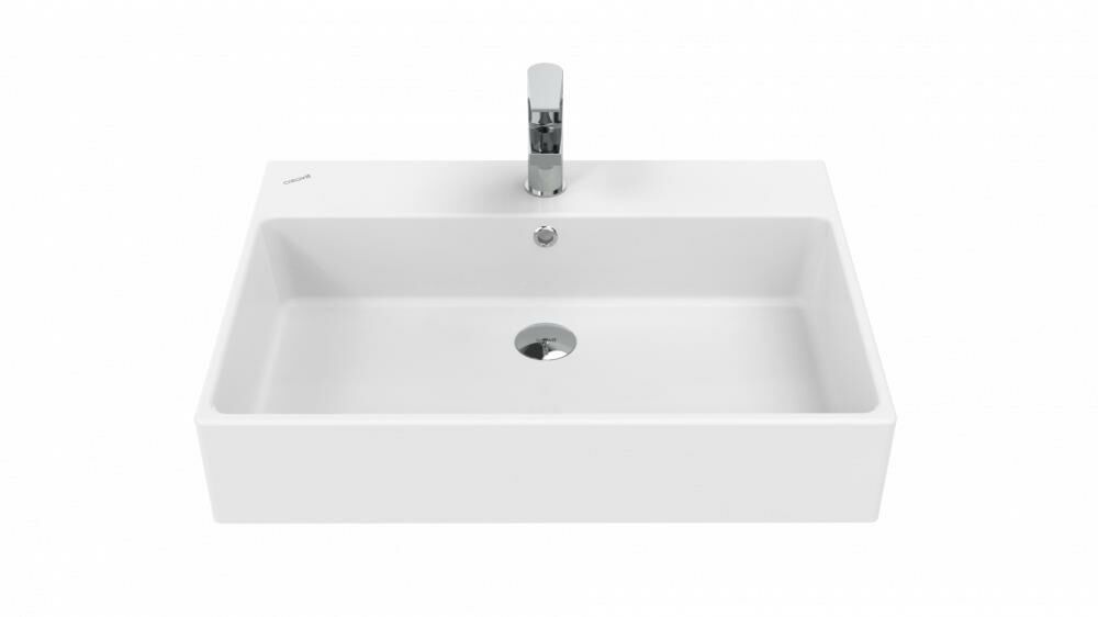 Creavit Next Tezgah Üstü Kare Lavabo Beyaz 70cm