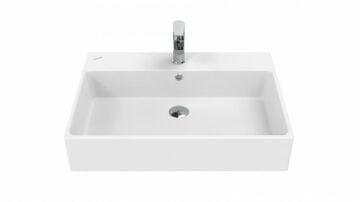 Creavit Next Tezgah Üstü Kare Lavabo Beyaz 70cm