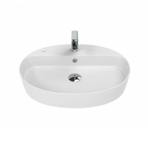 Creavit LOOP Masa Üstü Oval İnce Lavabo Beyaz 60cm