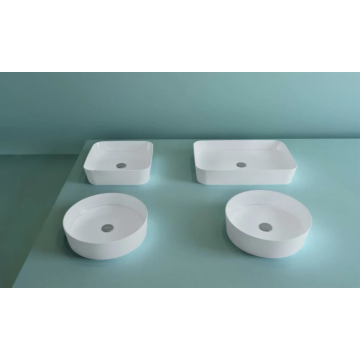 Creavit LOOP Masa Üstü İnce Lavabo Beyaz 40x40cm