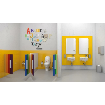 Creavit Çocuk Duroplast Metal Menteşeli Klozet Kapağı Beyaz Dekorlu