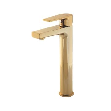 Creavit Sharp Uzun Lavabo Armatürü Altın