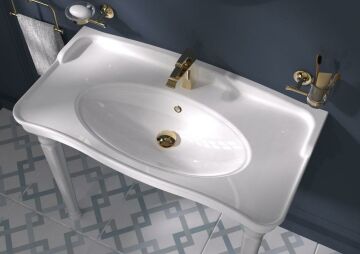 Creavit Antik Etajerli Lavabo Beyaz 100cm