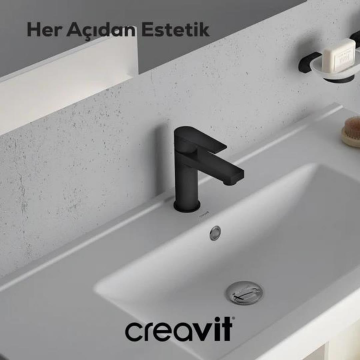 Creavit Sharp Lavabo Armatürü - Siyah
