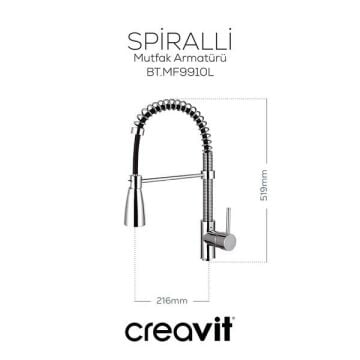 Creavit Spiralli Mutfak Armatürü