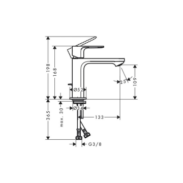 Hansgrohe Rebis E Lavabo Bataryası - Krom