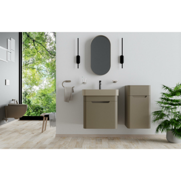 Colorit Lavabo Dolabı 60cm Cappuccino - Kapaklı