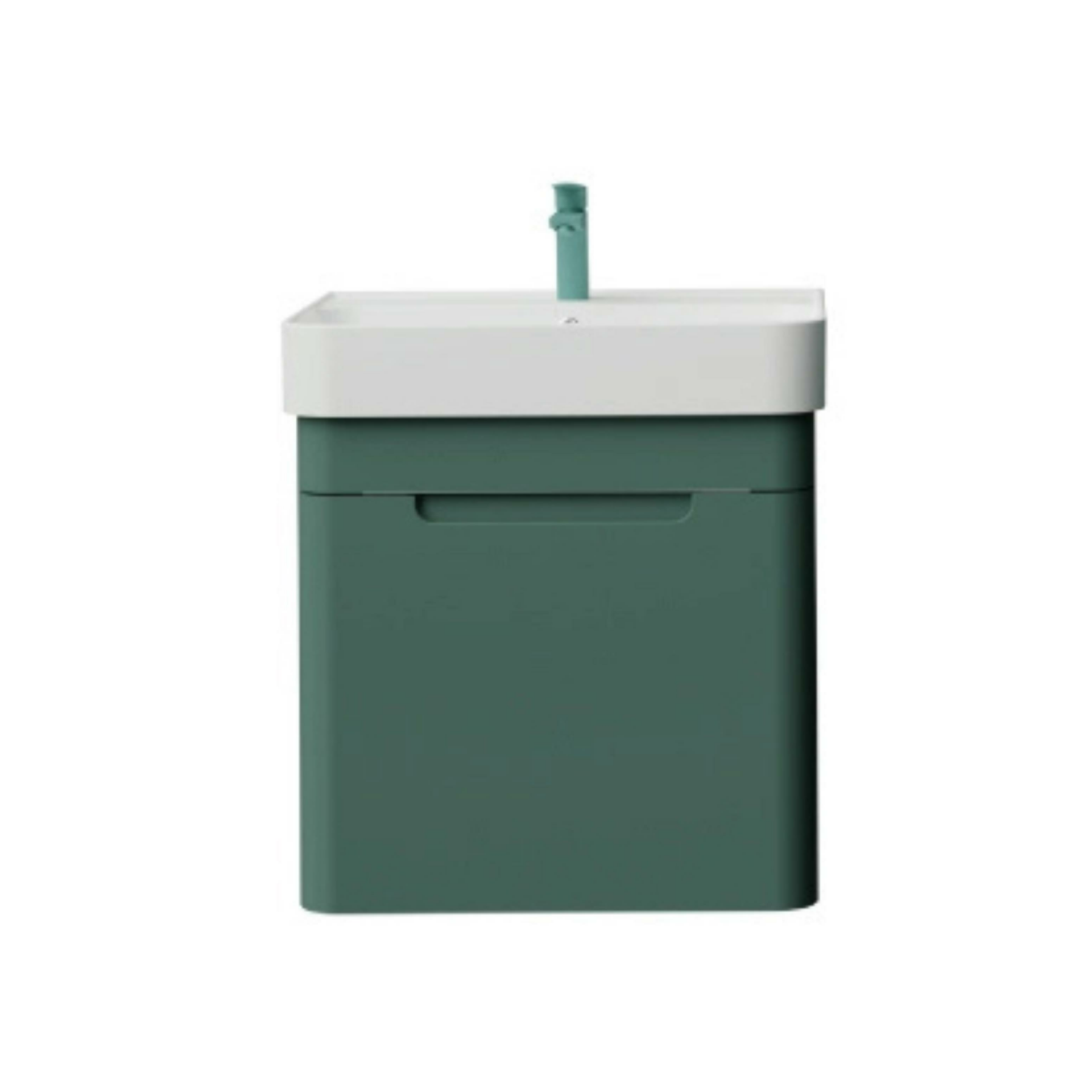Colorit Lavabo Dolabı 60cm Nil Yeşili - Kapaklı