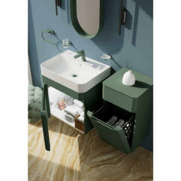 Colorit Lavabo Dolabı 60cm Nil Yeşili - Kapaklı