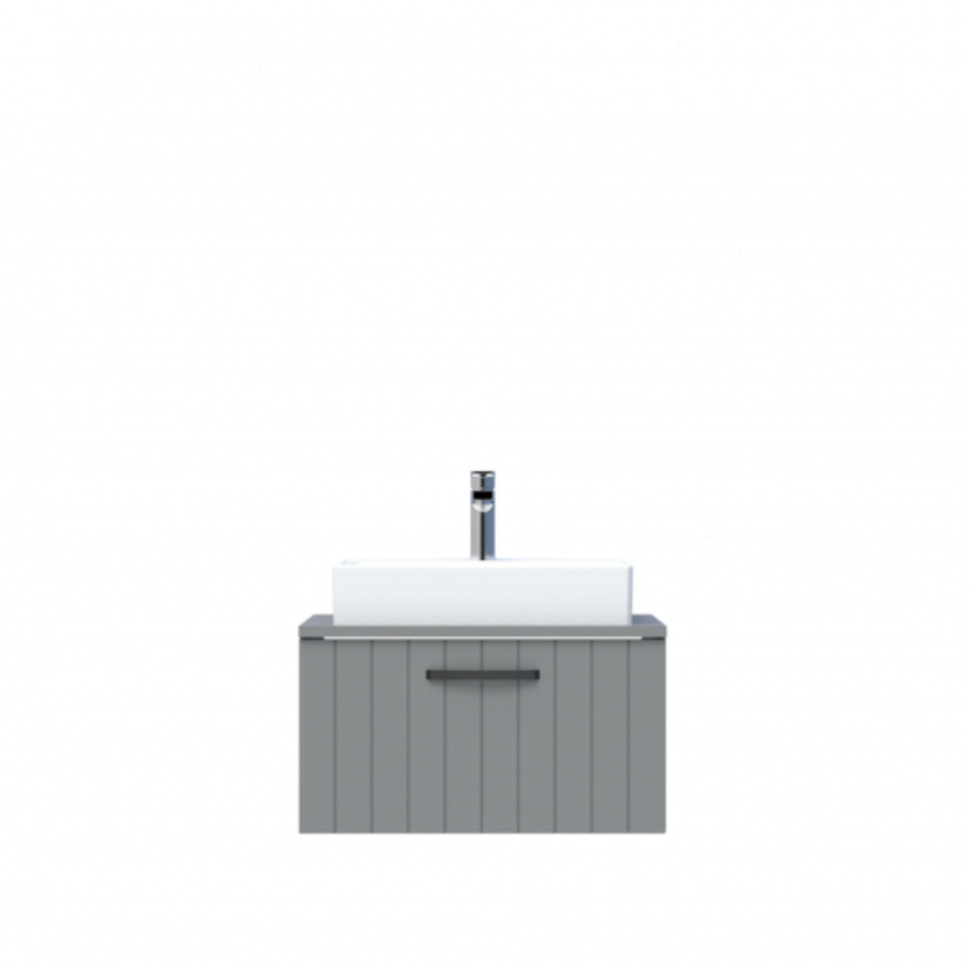 D10 Next Lavabo Dolabı Tezgah Üstü 1 Çekmeceli 65 cm Gri Lake