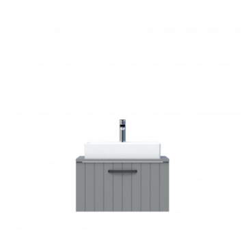 D10 Next Lavabo Dolabı Tezgah Üstü 1 Çekmeceli 65 cm Gri Lake