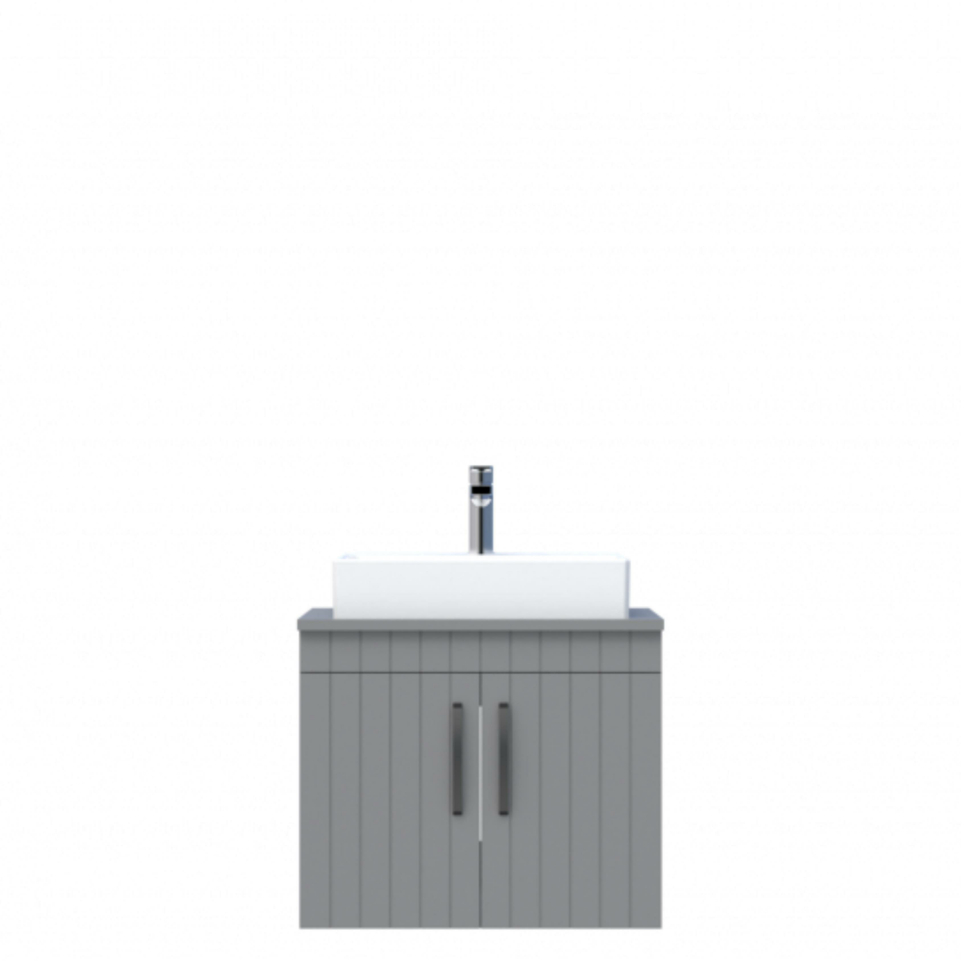 D10 Next Lavabo Dolabı Tezgah Üstü Kapaklı 65 cm Gri Lake