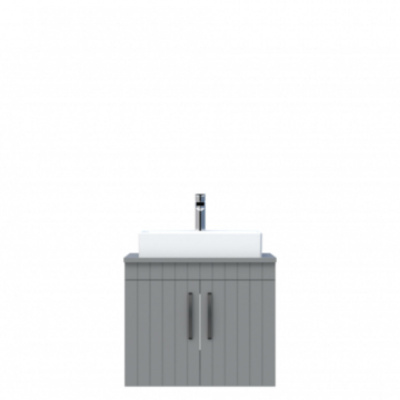 D10 Next Lavabo Dolabı Tezgah Üstü Kapaklı 65 cm Gri Lake