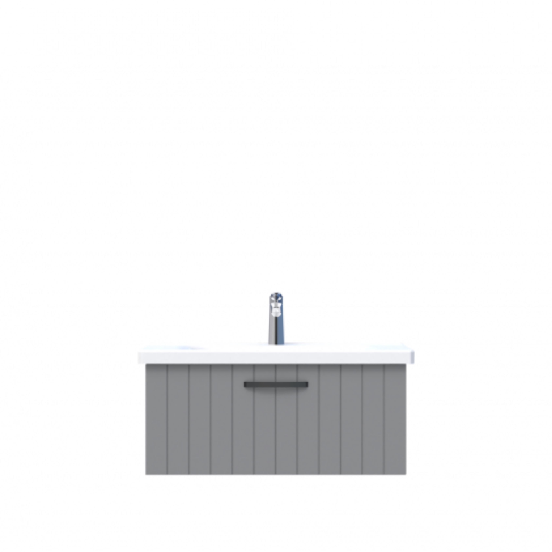 D10 Next Lavabo Dolabı Tezgah Altı 1 Çekmeceli 80 cm Gri Lake
