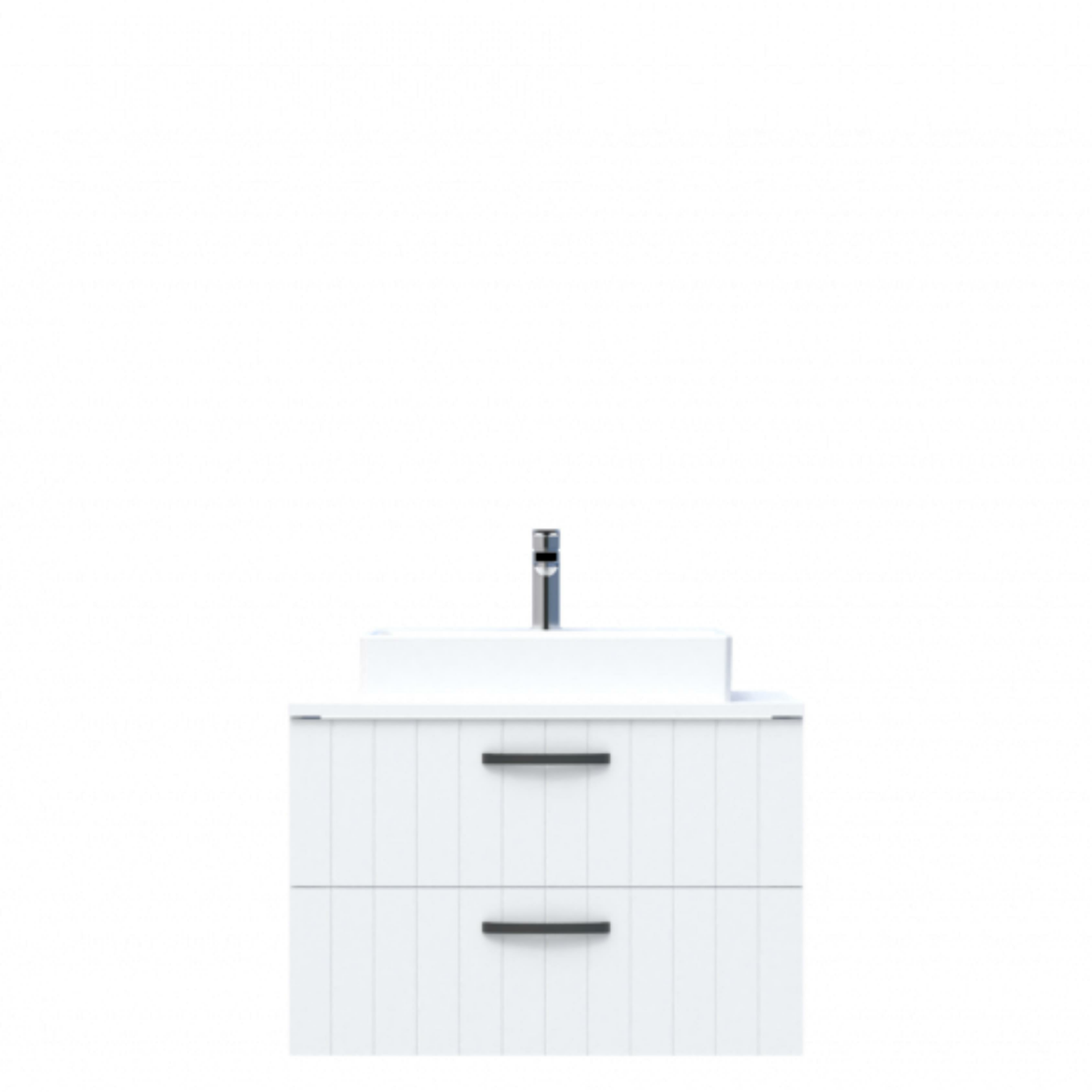 D10 Next Lavabo Dolabı Tezgah Üstü 2 Çekmeceli 80 cm Beyaz Lake
