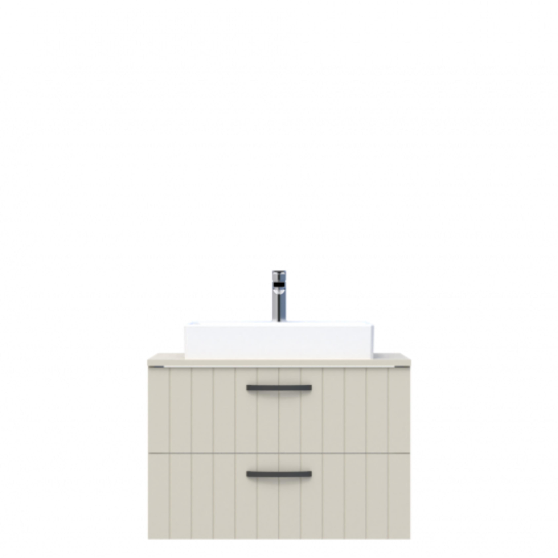 D10 Next Lavabo Dolabı Tezgah Üstü 2 Çekmeceli 80 cm Dafne Lake