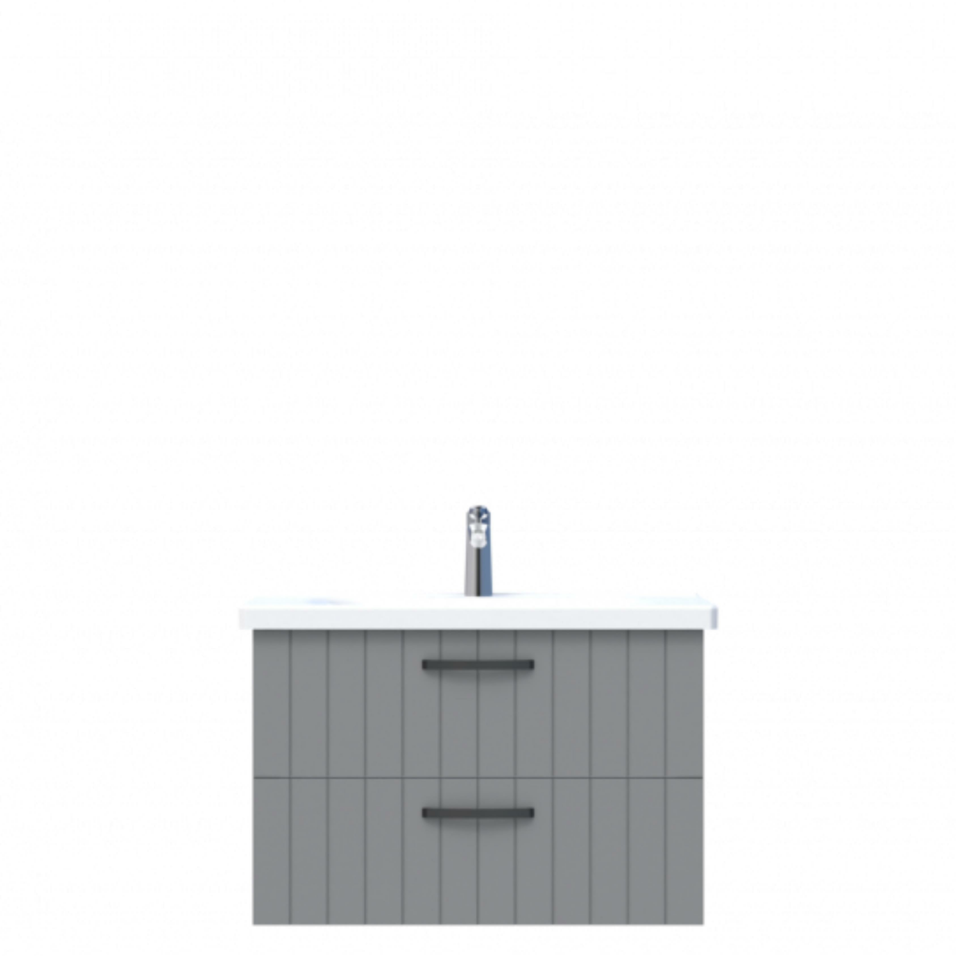 D10 Next Lavabo Dolabı Tezgah Altı 2 Çekmeceli 80 cm Gri Lake