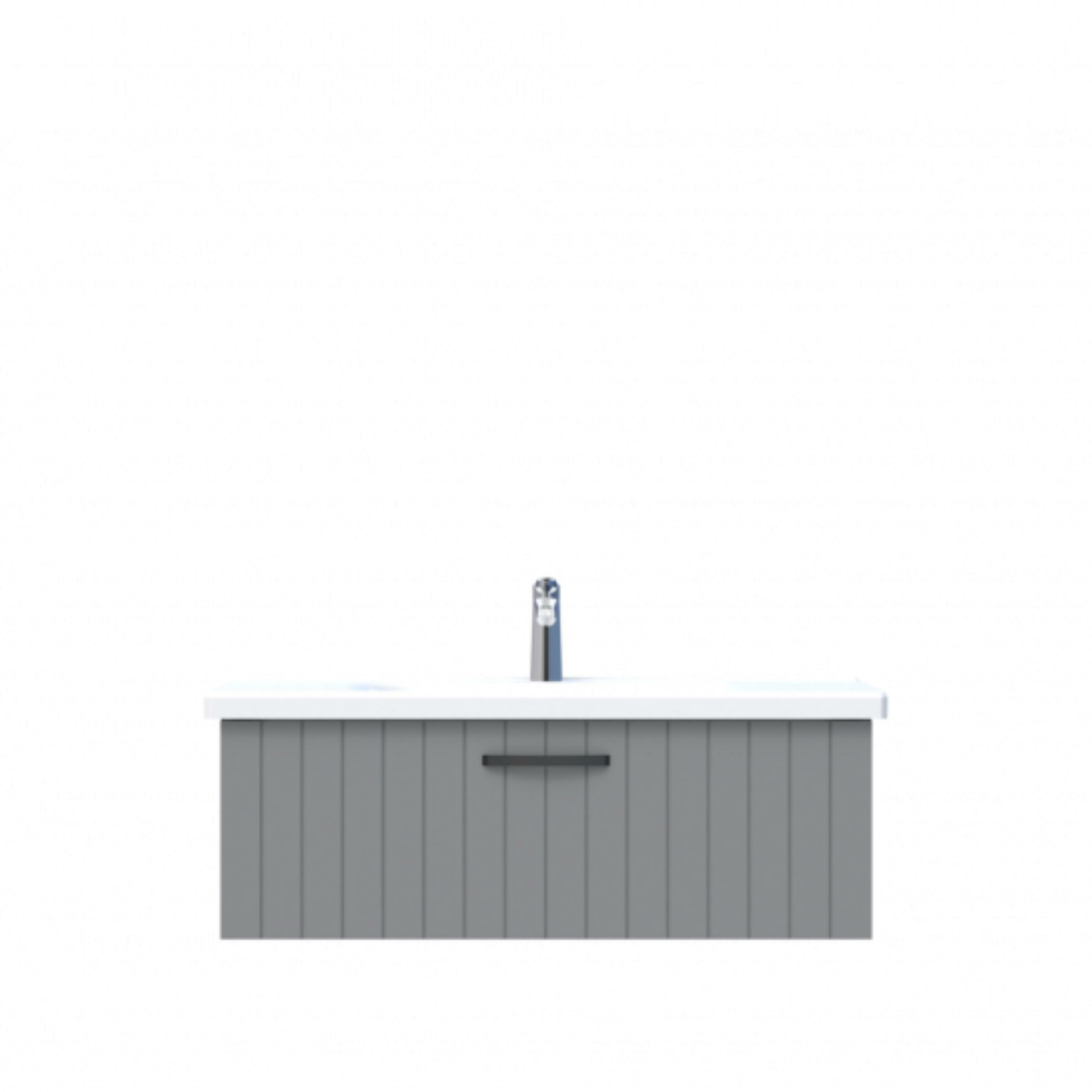 D10 Next Lavabo Dolabı Tezgah Altı 1 Çekmeceli 100 cm Gri Lake