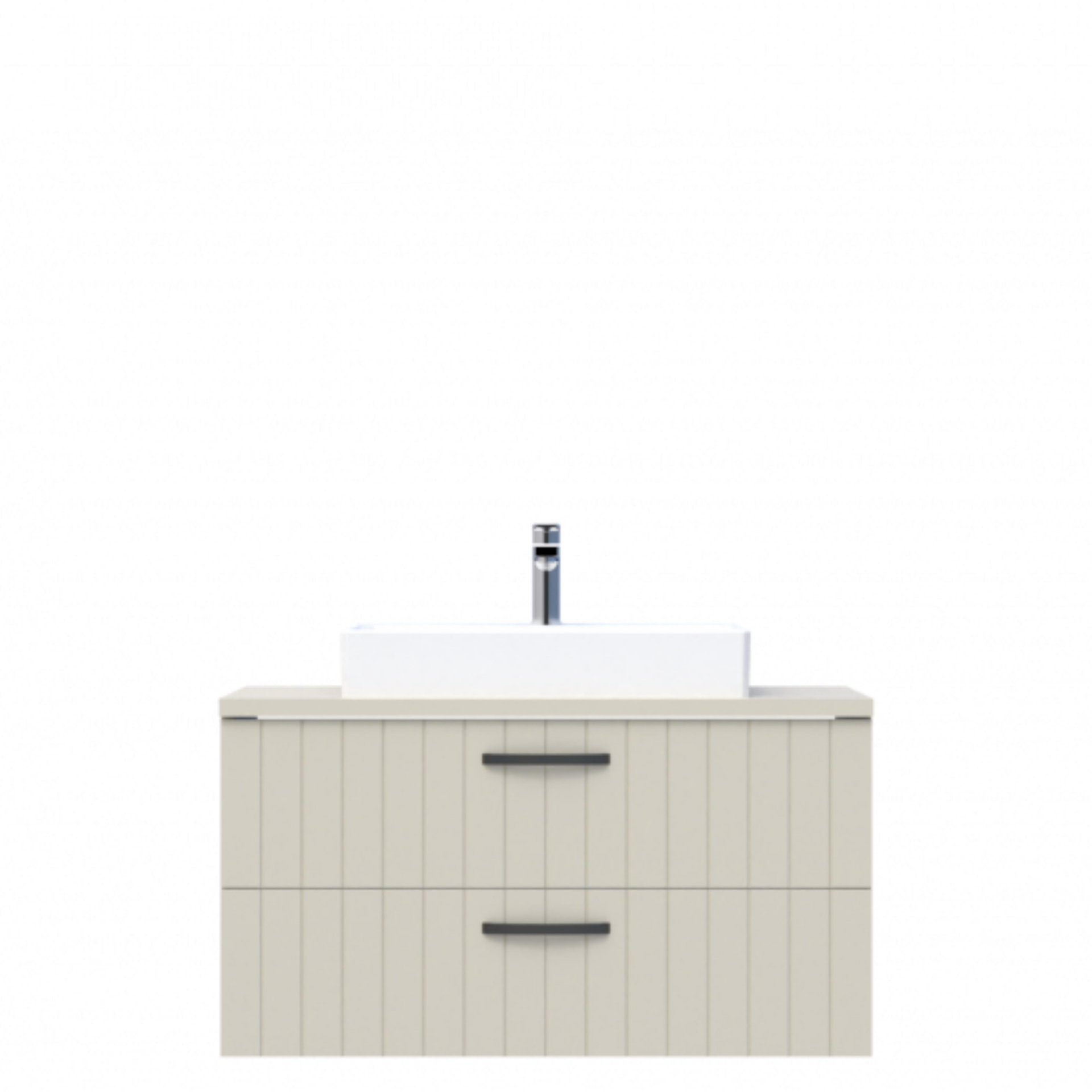 D10 Next Lavabo Dolabı Tezgah Üstü 2 Çekmeceli 100 cm Dafne Lake
