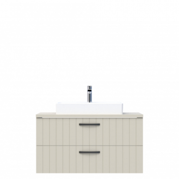 D10 Next Lavabo Dolabı Tezgah Üstü 2 Çekmeceli 100 cm Dafne Lake