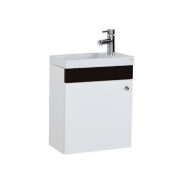 Elmas Lavabo Dolabı 45 cm Beyaz - Siyah
