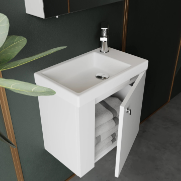 Creavit Forest Lavabo Dolabı 50 cm Beyaz
