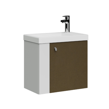 Creavit Forest Lavabo Dolabı 50 cm Beyaz - Bakır
