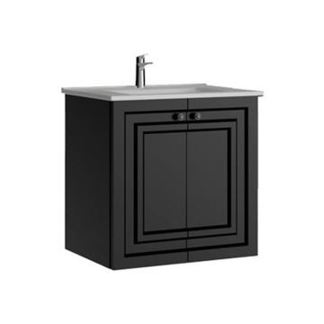 Creavit Kayra Lavabo Dolabı Kapaklı Mat Antrasit