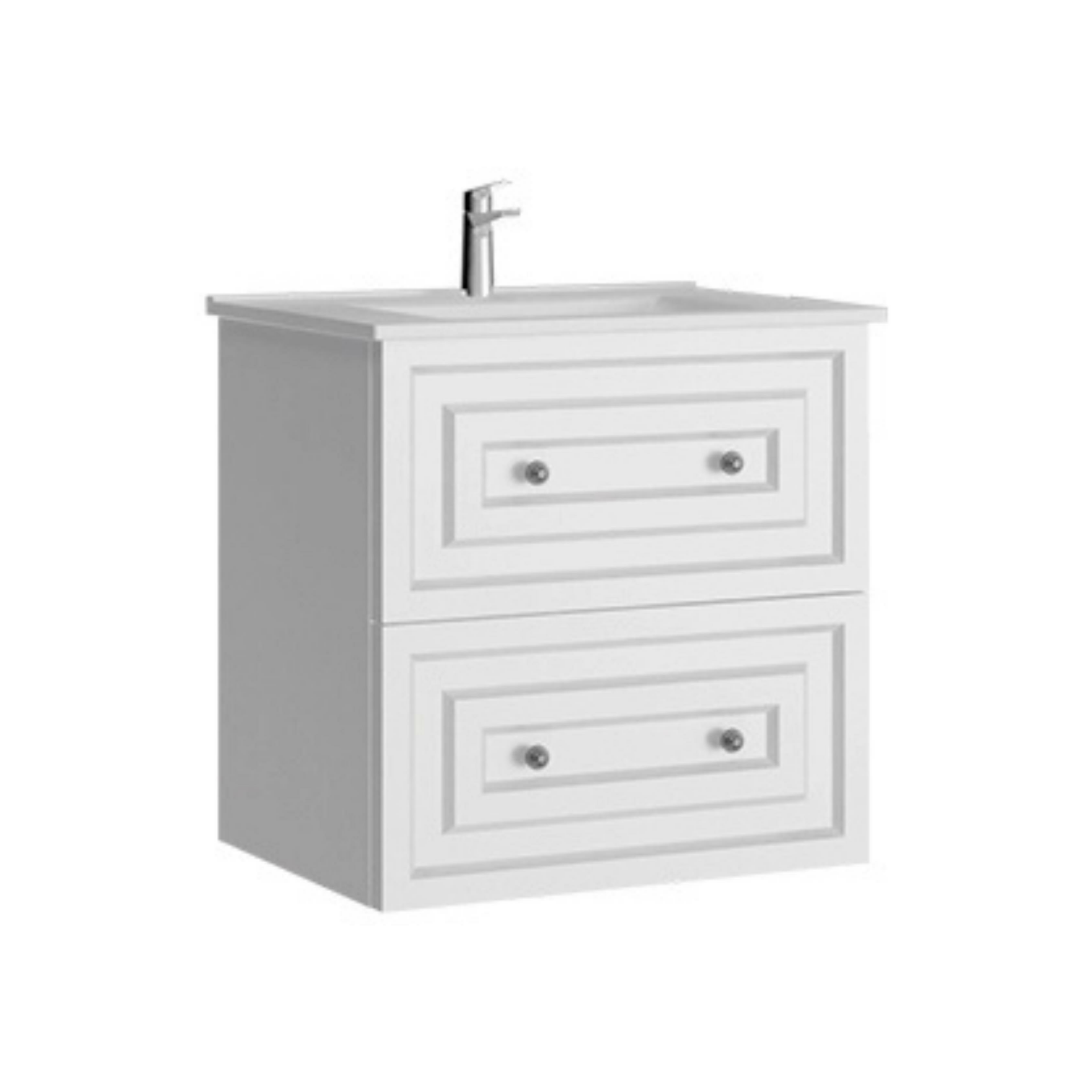 Creavit Kayra Lavabo Dolabı Çekmeceli Mat Beyaz