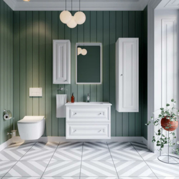 Creavit Kayra Lavabo Dolabı Çekmeceli Mat Beyaz
