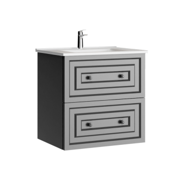 Creavit Kayra Lavabo Dolabı Çekmeceli Mat Gri