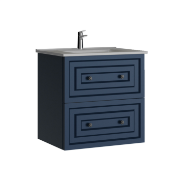 Creavit Kayra Lavabo Dolabı Çekmeceli Mat Safire Blue