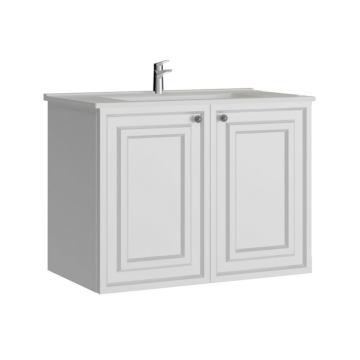 Creavit Kayra Lavabo Dolabı Kapaklı Mat Beyaz