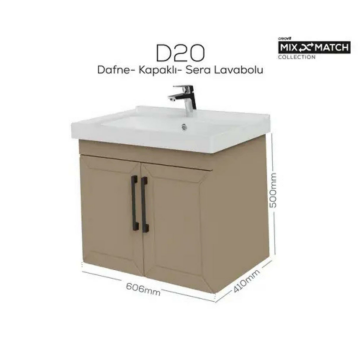 Creavit D20 Kapaklı Lavabo Dolabı Dafne